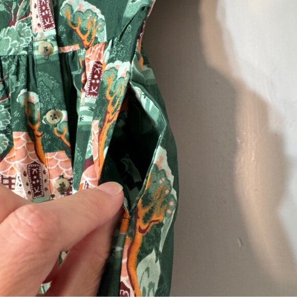 KATE QUINN THE WOODLAND DRESS GINGERBREAD COTTAGE ORGANIC COTTON POPLIN 12-18M - Picture 10 of 10